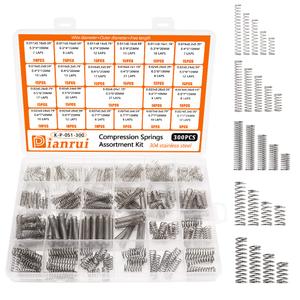 Dianrui 300PCS Compression Springs Assortment Kit 23 Different Sizes Small Spring 304 Stainless Steel Mechanical Mini Springs for DIY Repair Project