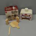 Lehoo Castle Wooden Play Food Toys, Pizza Oven Playset, Pretend Play Food Set for Kids Kitchen, Toddler Kitchen Playset Cooking Set for Girls, Gifts for 3-5 Years Old