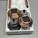 XMCOSY+ Solar Lights Outside Waterproof - 4 Pack Auto On/Off 10-40 LM Dimmable Outdoor Solar Lights for Yard Garden Pathway Driveway Walkway (Warm White)