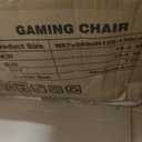 Gaming Chair,Computer Office Chair with Footrest,Massage Lumbar Support and Gel Pad,Ergonomic Reclining Leather Gamer Chair with Headrest,Adjustable Armrests and Spring Cushion Ivory