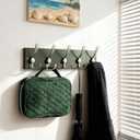 SKOLOO Creations Forest Green Solid Wood Wall Mounted Coat Rack, 5 Hooks, 16-7/8" Long - Kitchen, Mudroom, Entryway, Bathroom - Includes Mounting Hardware, Wall Coat Hanger, Towel Rack