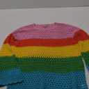 Mumu Show Me Your Mumu Paula Pullover Bright Stripe Crochet Cover Up Size X-Small