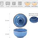Selamica Ceramic Mini Bowls, 4 OZ Dipping Bowls, 3.5 Inch Gradient Blue Set of 6, Microwave & Dishwasher Safe