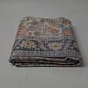 Bavni Area Rug 3x5, Non-Slip Washable Rugs for Living Room Office, Boho Distressed Printed Rug, Low Pile Foldable Decorative Carpet for Bedroom Kitchen Office, Teal/Multi