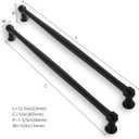Solid Heavy-Duty 2 Pack 12 Inch Hole Center Black Cabinet pulls Matte Black is Suitable for Kitchens cabinets vanities Bathroom cabinets