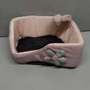 Bunny Bed, Rabbit Beds, Comfortable Guinea Pig Bed with Removable Mat, Washable Rabbit Couch, Suitable for Chinchilla, Hedgehog, Ferret (Pink)