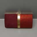 CARIEDO Evening Clutch for Women, Evening Bag Crossbody Bag Wedding Bridal Purse for Cocktail Party Prom, red