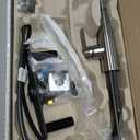 Delta Essa Brushed Nickel Kitchen Faucet with Pull Down Sprayer, Modern Single Hole Kitchen Sink Faucet, Single Handle, Arctic Stainless 9113-AR-DST