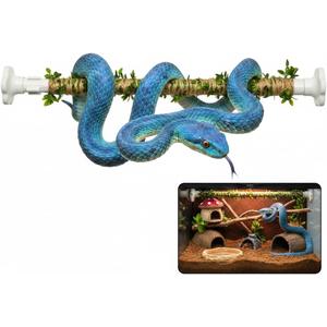 Snake Climbing Stick for Ball Python, Lizard, Tarantula, Hermit Crab, Leopard Gecko & Tree Frog, 20.08-31.5" Extendable Reptile Tank Accessory for Enclosure Enrichment & Habitat Decor
