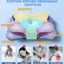 Osteo Sustained Cervical Health Neck Pillow, Contour Zoned Design Ergonomic Pillow for Pain Relief, No-Temperature Affected Memory Foam Pillows, Cooling Pillow Support Side, Back, Stomach Sleeper