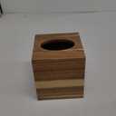 ALELION Tissue Box Cover Square - Acacia Wood Tissue Box Holder for Tabletop Night Stands Bathroom Office - Decorative Facial Cube Tissue Box Cover for Modern Farmhouse Decor