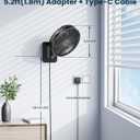 8.5-Inch Quiet Wall-Mounted Oscillation Fan with Remote & Timer, 4-Speed Adjustable for Small Bathrooms, Indoor Bedroom Cooling for RV, Adjustable Tilt, 5.92 ft Cord, Garage Cooling Fan for Home