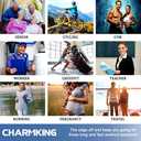 CHARMKING Compression Socks for Women & Men Circulation (3 Pairs) 15-20 mmHg is Best Athletic for Running, Flight Travel, Support, Cycling, Pregnant - Boost Performance, Durability (L/XL, White)