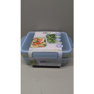 Ello Snap and Nest 2pk Plastic Meal Prep Gallon Food Storage Container Set