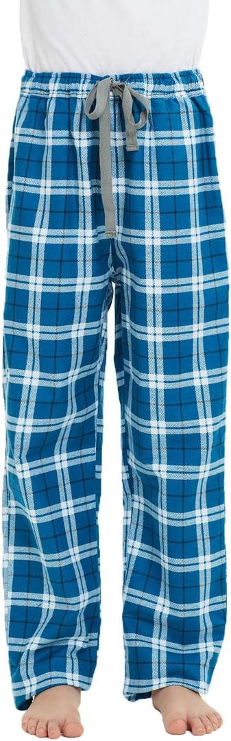 HiddenValor Big Boys Cotton Pajama Lounge Pants (Medium, Cyan Blue)