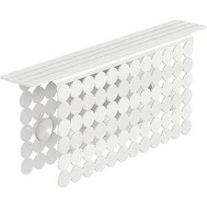 Bligli Plastic Sink Saddle, Sink Divider Mat with Strong Suction Cups, Kitchen Divided Sink Protector Mat for Glassware Dishes, Easy to Clean and No Smell, 9.5" x 12", White (1 Pck)