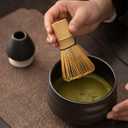 Matcha Whisk - Bamboo Whisk for Matcha Powder, Handcrafted Organic Traditional Japanese Chasen, 100-Prong Matcha Stirrer Wisk Mixer Brush for Authentic Tea Preparation