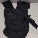 Blooming Jelly Women's Tummy Control Swimsuits Slimming One Piece Bathing Suit Ruffle Wrap V Neck Swimwear, Medium, Black