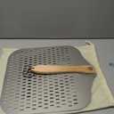 Pizza Peel 16 inch,16" Wx 18" L, Aluminum pizza peel with Foldable Wood Handle and Storage Bag, Non-perforated