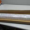 UNISHADES no Drill Cordless Roman Shades for Windows, 36" W × 64" H - 100% Blackout - Linen - Grey
