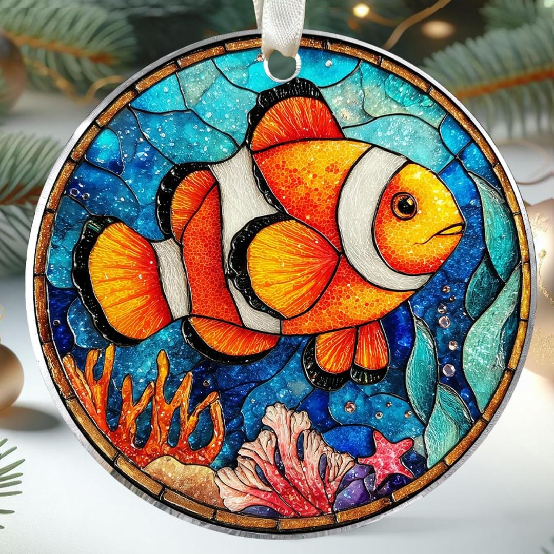 2 x Clownfish Ornaments - Clownfish Christmas Ornament - Fish Ornaments for Christmas Tree - Acrylic Ornament 2025