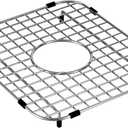Moen GA726 12" X 14" Stainless Steel Bottom Sink Grid with Center Drain, Fits 14"x16" Sinks, Stainless Steel