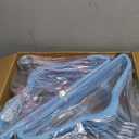 HOUSE DAY Tranquil Blue Velvet Hangers 60 Pack, Non Slip Clothes Felt Hanger Heavy Duty for Coat, Premium Slim Space Saving Suit Hangers for Closet Organizer, 360 Rotating Silver Hook