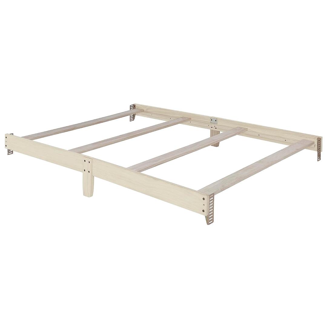 Dream On Me Universal Crib to Full Size Bed Conversion Kit, Solid Wood Bed Rails for Select Convertible Cribs, Strong & Stable Support, Wire Brushed Finish
