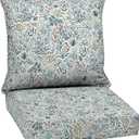 Arden Outdoor Deep Seat Cushion Set, 24 in x 24 in, Weather-Proof, Rain-Proof, Fade Resistant Patio Cushion for Chair, Sofa, and Couch Pistachio Botanical, 1 Pack