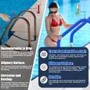 Pool Handrail Covers with Zippers 4 6 8 10 Ft Inground Swimming Pools Hand Rail Cover, Anti-Slip Cool Touch Heat Resistant, Blue, Non Slip Swim Pool Railing Ladder Stair Handle Grip (8 Feet 2 Pcs)