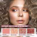 2 x Matte & Shimmer Eyeshadow Palette - Waterproof Long-Lasting Neutral Browns, Champagne & Taupe Kit with Blending Brush, Travel Compact, High Pigment Creamy Shades (Romantic Glow)