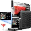 Slushie Machine No Ice Needed, Auto-Clean, Slushy Machine for Home, 220W Quick Frozen Drink Maker with 6 Preset Programs for Margaritas, Frapps, Milk Shake and More, LED Display, Black, 88oz