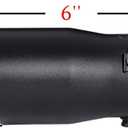 Exhaust Tip, 2-2.75 inch inlet clamp adjustable,Black Stainless Steel
