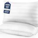 DIORIS Pillows Queen Size Set of 2 - Luxury Hotel Bed Pillows for Sleeping, Supportive Side Sleeper Pillow for Neck and Shoulder Pain Relief, Down Alternative Fill for Back, Stomach Sleepers 29"x16"