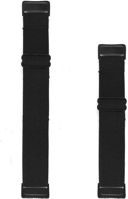 k Adjustable Elastic Bands, Wrist and Ankle bands with Tri-glide Slider for Fitbit Charge 5/6, Stretchy Band for Men and Women, Black, Medium