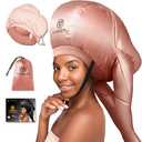 Bonnet Hair Dryer,Hooded Dryer Bonnet,Hair Dryer Hooded Diffuser Cap for Curly,Speeds Up Drying Time,Safety Deep Conditioning,Styling,Curling at Home(Pink)