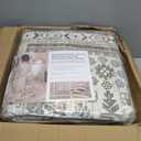 zesthome 7x9 Area Rug, Super Soft Washable Rugs for Living Room, Non-Slip Stain Resistant Vintage Rugs, Ultra-Thin Large Area Rugs (Brown/Beige,7'x9')