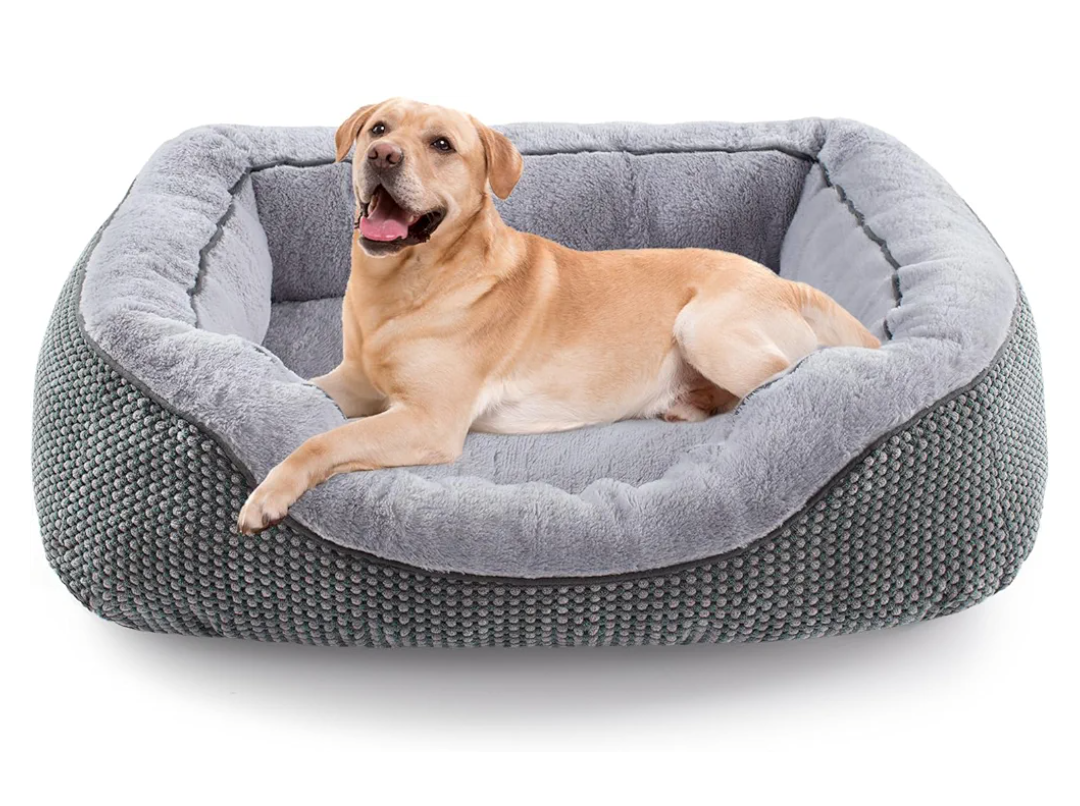 INVENHO Large Dog Beds for Large Dogs Washable, Rectangle Dog Beds Large Sized Dog, Orthopedic Dog Bed, Warming Soft Sleeping Puppy Bed Durable Pet Bed with Anti-Slip Bottom L(35"x25"x10")