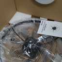 RGB Ceiling Fans with Lights, 20" Fandelier Low Profile Ceiling Fan with Light, Modern Flush Mount Ceiling Fan Light with Remote/APP Control, Bedroom Chandelier Fan Fixture for Indoor(Black)