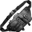 Fitdom Tactical Inspired Large Fanny Pack For Men. Perfect Techwear Accessories EDC Bag For Men. Multi-Functional Waist Pack