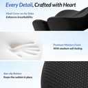 ZIKEE Car Seat Cushion for Driving with Cooling Gel, Ergonomic Memory Foam Seat Cushion for Car Provides Sciatica, Back, Tailbone Pain Relief and Intimate Ventilation, Anti-Slip & Breathable Cover (Black)