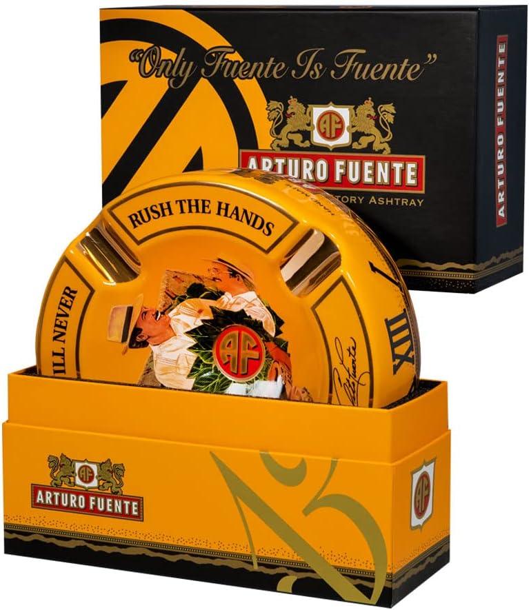 Limited Edition Large 8.75" Arturo Fuente Porcelain Cigar Ashtray Yellow