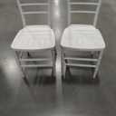 Flash Furniture 2 Pack HERCULES PREMIUM Series White Resin Stacking Chiavari Chair