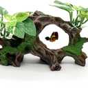 Fish Tank Decorations Artifical Driftwood Cave Aquarium Decor Ornaments Silk Aquarium Plants for Betta Fish Tank Accessories