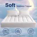ACCURATEX Mattress Pad King Size - 2 Inches Double Layer Comfort Pillow Top Mattress Cover, Quilted Fitted Mattress Protector Cotton Top, Stretches up 8-21" Deep Pocket Mattress Topper,78x80