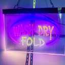 Bar Neon Light Sign Led Wash Dry Fold For Business, Super Bright Led Open For Laundromat, Electric Advertising Display For Laundry Business Store Window Decor. (hsw01333) Lamp Neon Like Signs Wall