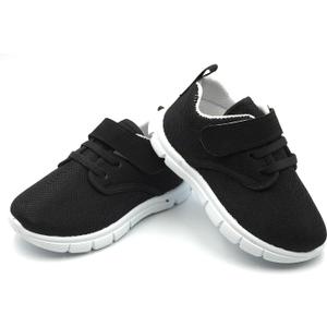 Toddler Sneakers  Wide Toe Box Barefoot Shoes for Boys & Girls, Breathable Mesh, Lightweight Non-Slip Walking & Running Shoes (Black)