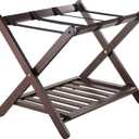 Winsome Reese Luggage Rack with Storage Shelf, for Guest Room, No Assembly, Cappuccino