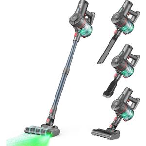 Cordless Vacuum Cleaners for Home, Stick Vacuum with Powerful Suction 45Mins Runtime, Self-Standing Stick Vacuum with LED Headlights, 6 in 1 Lightweight Handheld Vac for Pet Hair Carpet Hard Floors