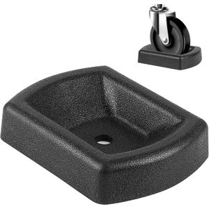 Rubber Wheel Dock for Trailer, Heavy Duty Jack Wheel Chock Stopper Fits 6" Caster, Travel Trailer Wheel Dock Jack Wheel Stabilizer for RV, Boat, Camper and Caravans